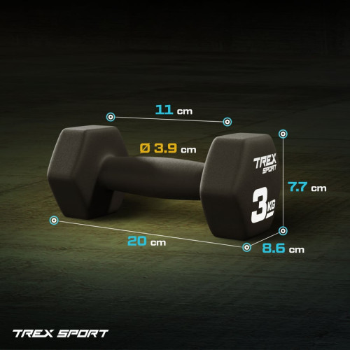 Гантель  Trex Sport TX-030VD 2x3 кг - фото №6